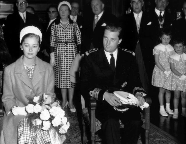 Prinses Paola en prins Albert in het stadhuis van Namen (1960).