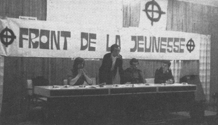 Een meeting van het Front de la Jeunesse.